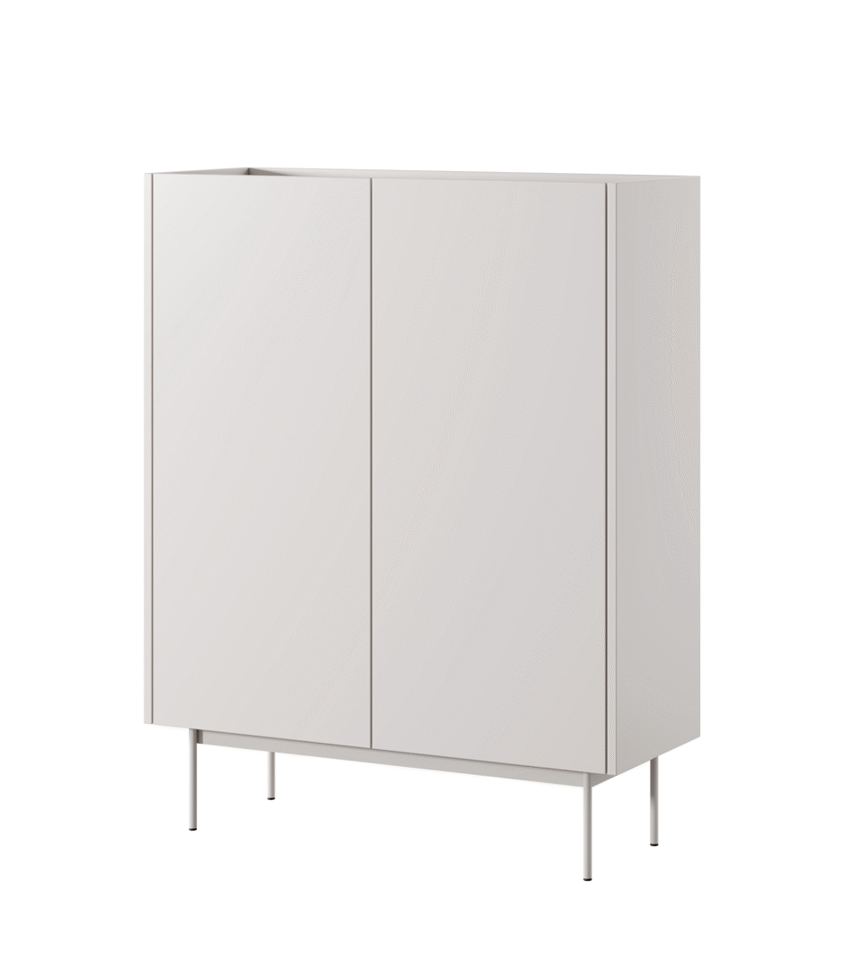 Komoda kaszmir + dąb linea 97 cm elegancka wysoka 2 drzwi COL