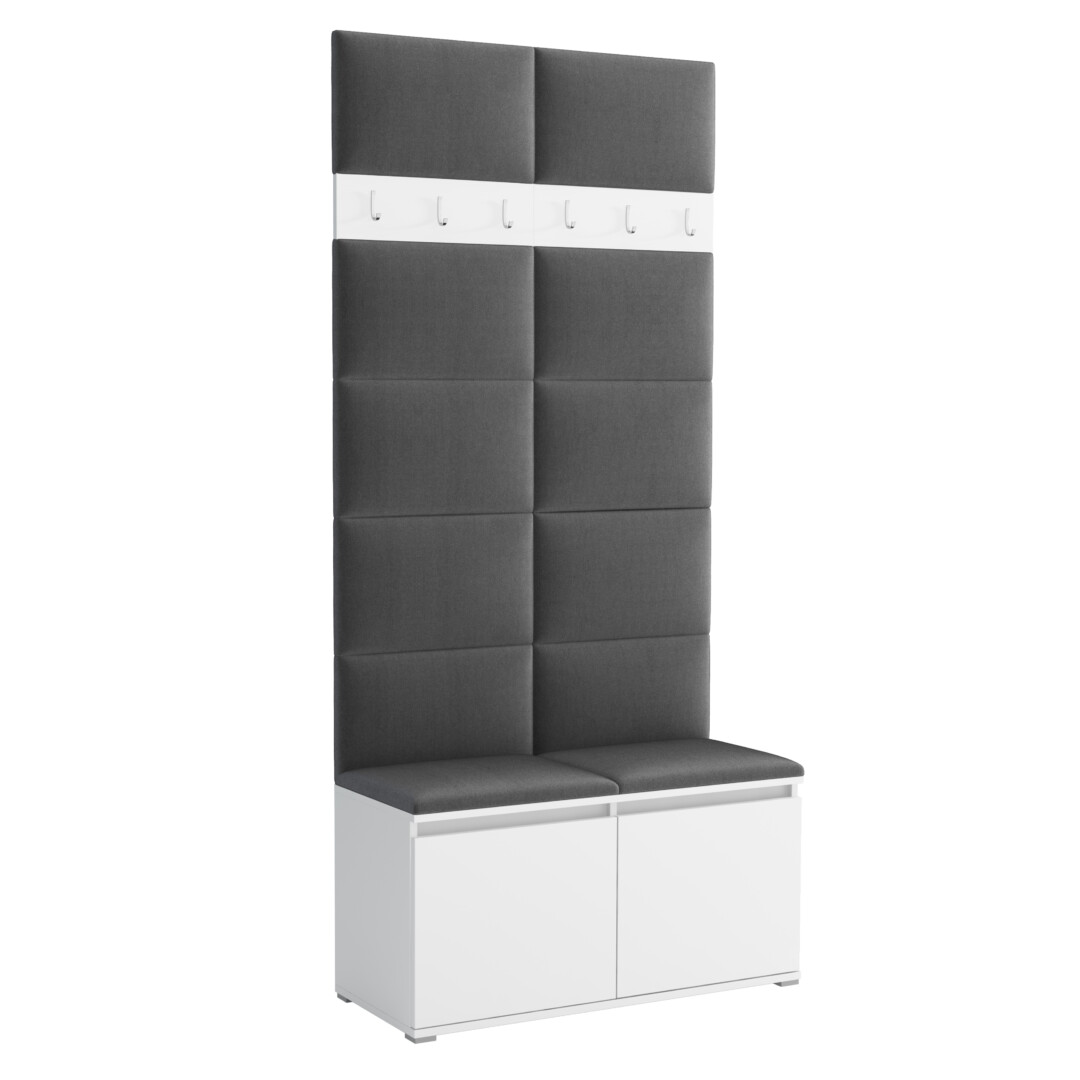 Garderoba do przedpokoju 100 cm biała Luton I