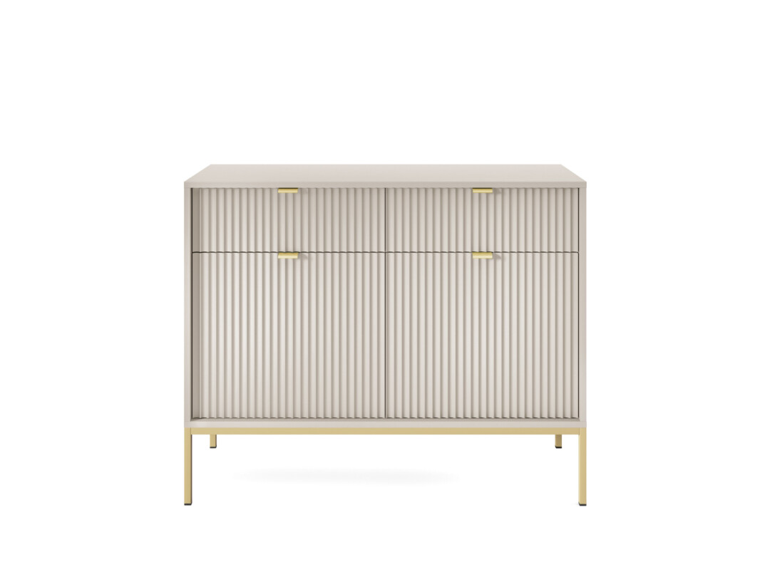 Komoda 104 cm kaszmir loftowa złote nogi NOV