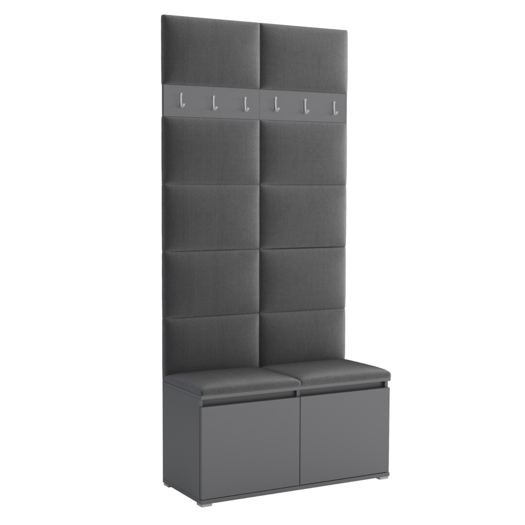 Garderoba do przedpokoju 100 cm grafit Luton I