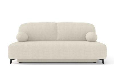 Kanapa rozkładana sofa biały plusz baranek boucle 198 cm Rio GM
