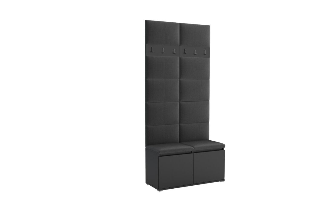 Garderoba do przedpokoju 100 cm czarna Luton I