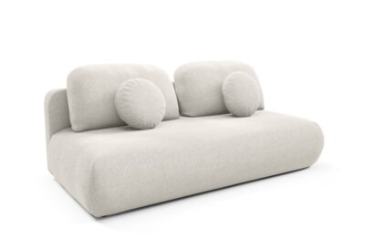 Kanapa sofa rozkładana 206 cm bez boków jasna śmietankowa Tovo GM