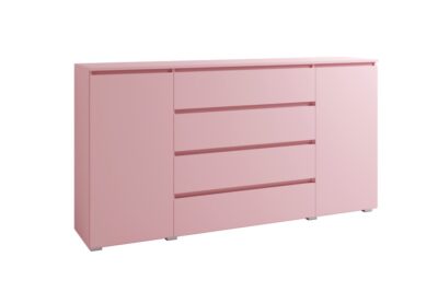 Komoda CS-6 184cm 3 szuflady różowa