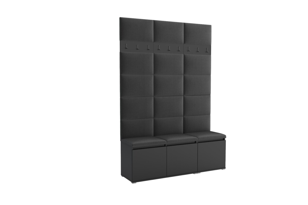 Garderoba do przedpokoju 150 cm czarna Luton III