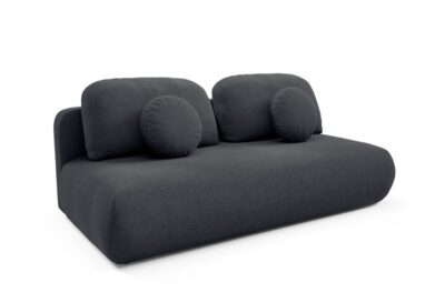 Kanapa sofa rozkładana 206 cm bez boków ciemna szara grafit Tovo GM