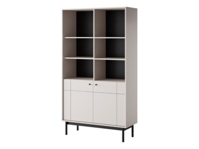 Regał dwudrzwiowy wysoki nowoczesny 104 cm kaszmir JAPANDI