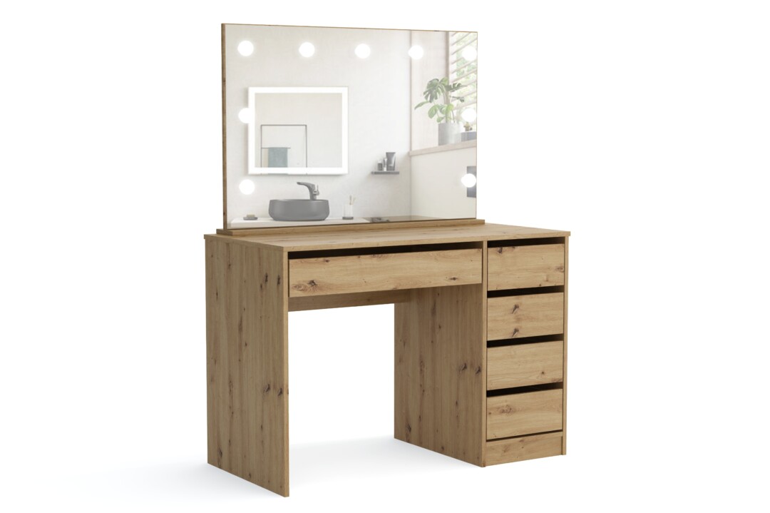 Toaletka Maks z lustrem (dąb artisan)