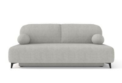 Kanapa rozkładana sofa szara plusz baranek boucle 198 cm Rio GM