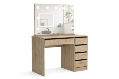 Toaletka Maks 120 cm dąb sonoma z lustrem