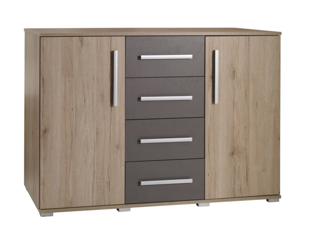 Komoda 130 cm Dione D03 (sanremo + popiel)