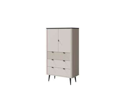 Komoda wysoka 90 cm kaszmir + szary kamień Marly 6