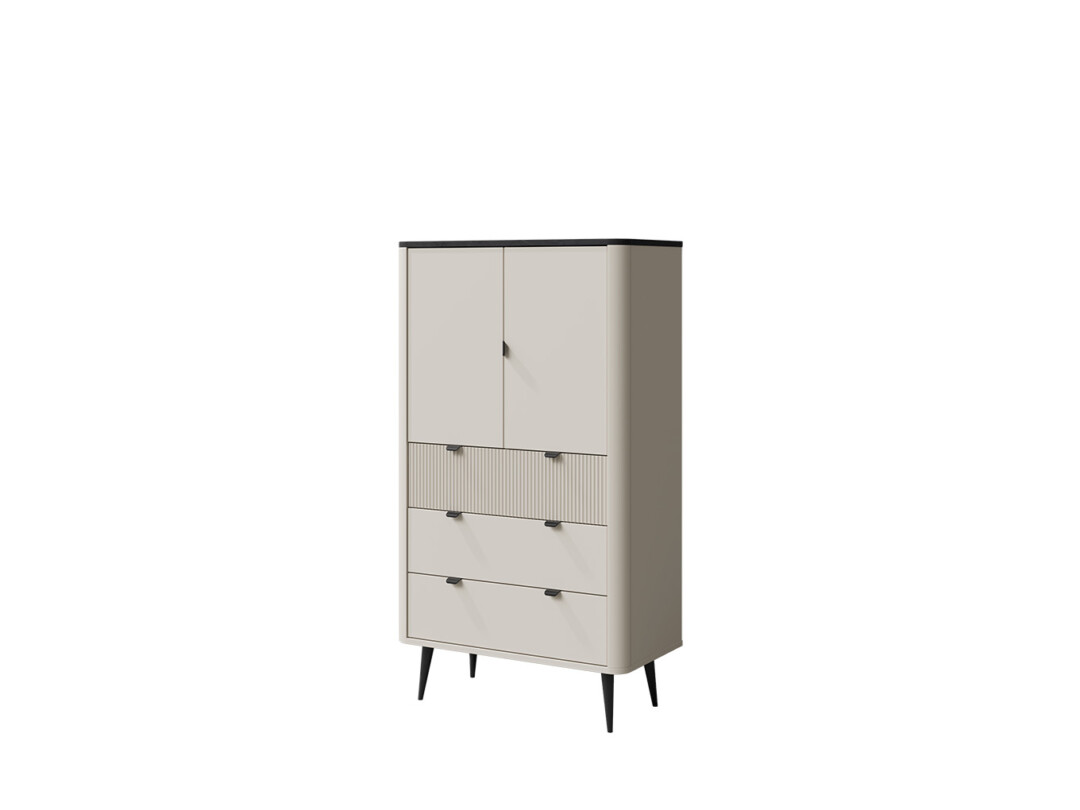 Komoda 90 cm Marly 6 (kaszmir + szary kamień)
