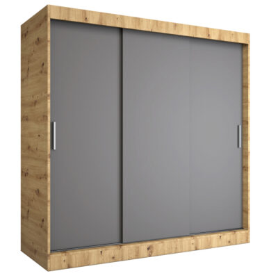 Szafa trzydrzwiowa przesuwna 200 cm artisan  + antracyt MKP