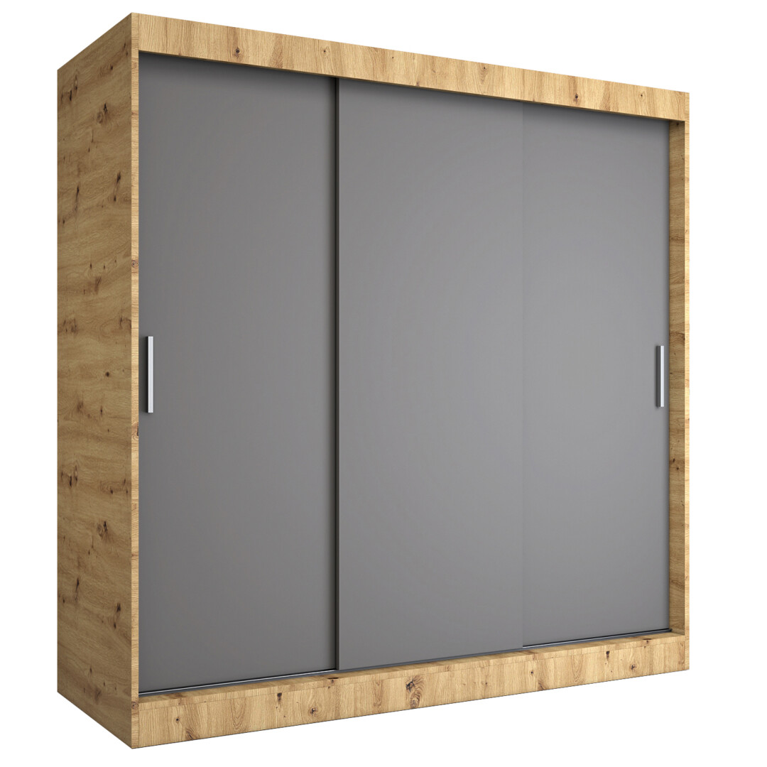 Szafa 200 cm (dąb artisan  + antracyt) MKP