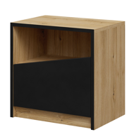 Stolik nocny szafka nowoczesna 50 cm dąb odwieczny + czarny AS7