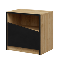 Stolik nocna szafka nowoczesna 50 cm dąb odwieczny + czarny AS6