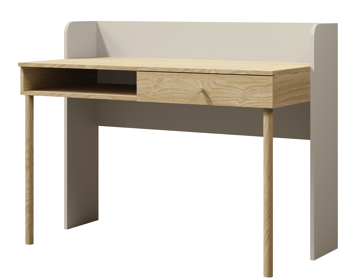 Biurko nowoczesne 124 cm szarobeżowy YU11