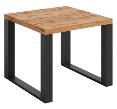 Ława / stolik kawowy 60 x 60 cm dąb wotan + czarny MONA 1