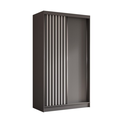 Szafa 120 cm szary grafit / biały lamele LAM120