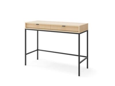 Toaletka 104 cm dąb vicenza z szufladą czarne nogi NOV