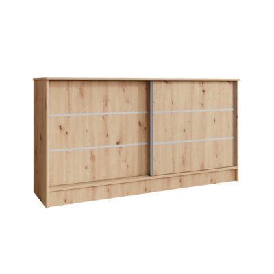 Komoda przesuwna ze szprosami 161 cm dąb artisan K160