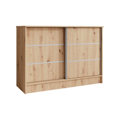 Komoda przesuwna ze szprosami 121 cm dąb artisan K120